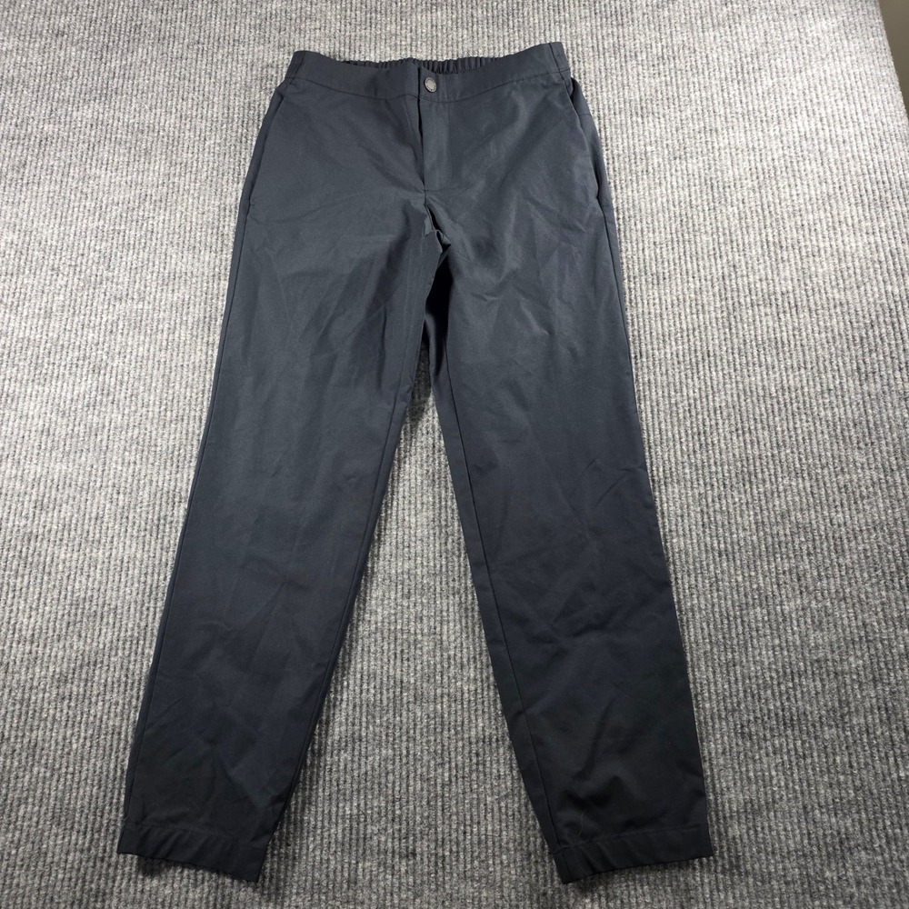 Banana Republic Mens Performance Tech Pants Black Elastic‎ Waist Tapered Size 30